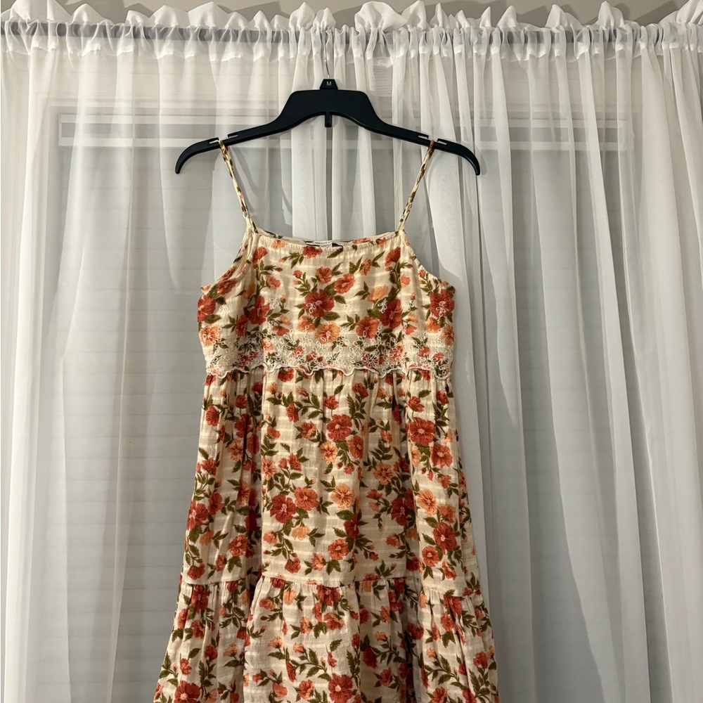 American Eagle Outfitters Floral Mini Dress - Red and Cream